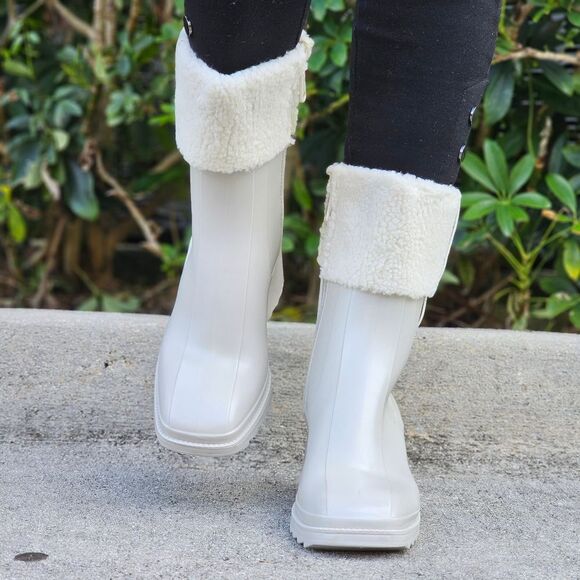 Women's Chunky Block Heel Ankle Boots Gray Color - Picture 1 of 5